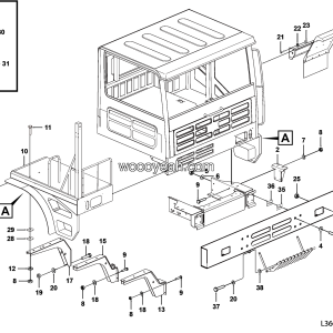 LGMG Mine Truck Mine Truck - Cover system - L3601-2736010977