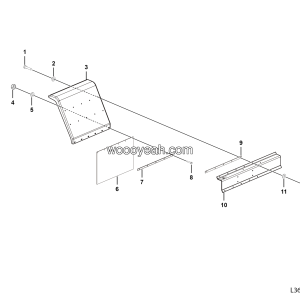LGMG MT86H Mine Truck - Left mudguard assy - L3601-2736011144