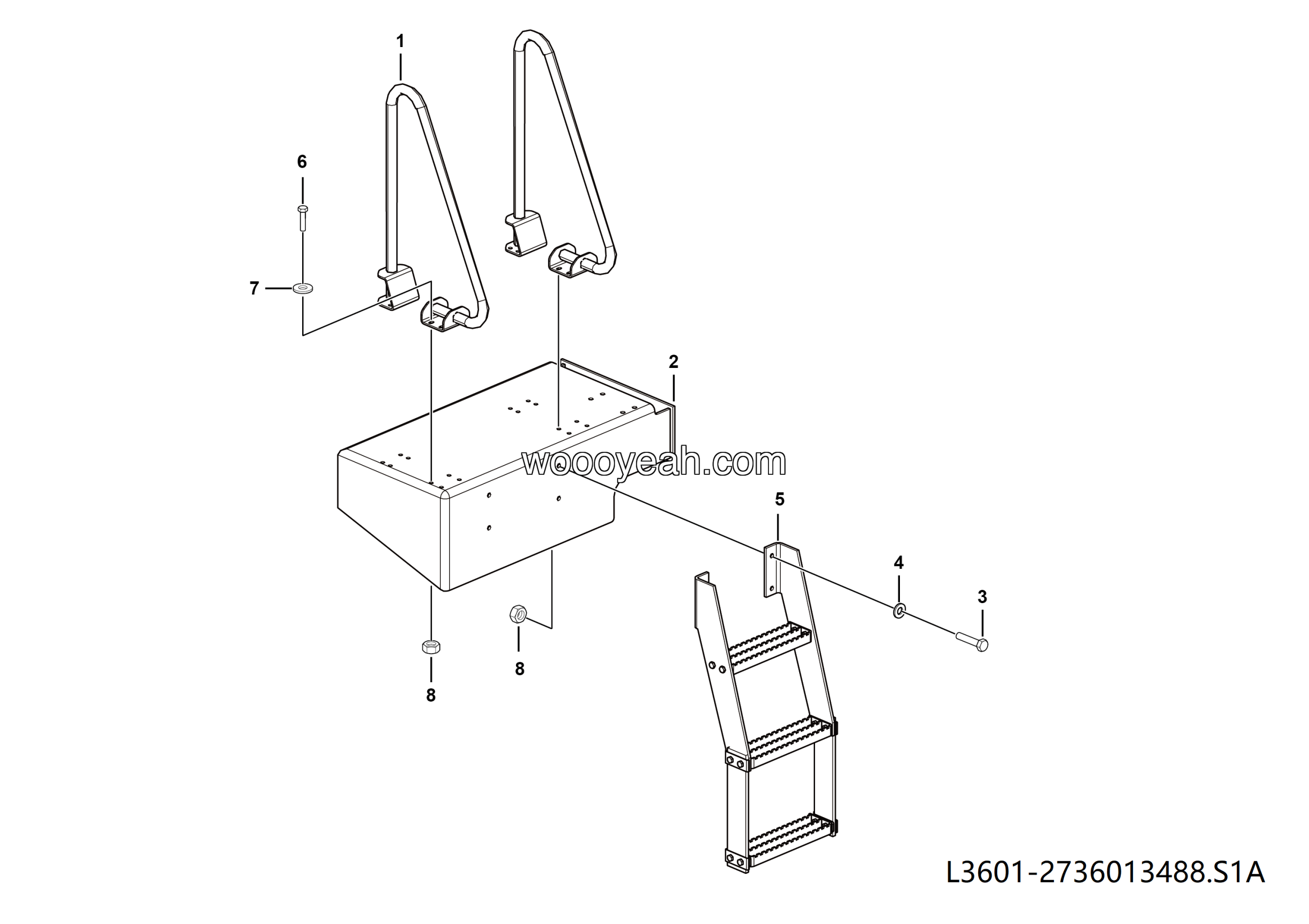 LGMG Off-Highway Dump Truck 2022 - Right pedal assy - L3601-2736013488.S1A