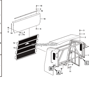 LGMG Off-Highway Dump Truck 2022 - Hood mounting assy - L3601-2736013510.S1A