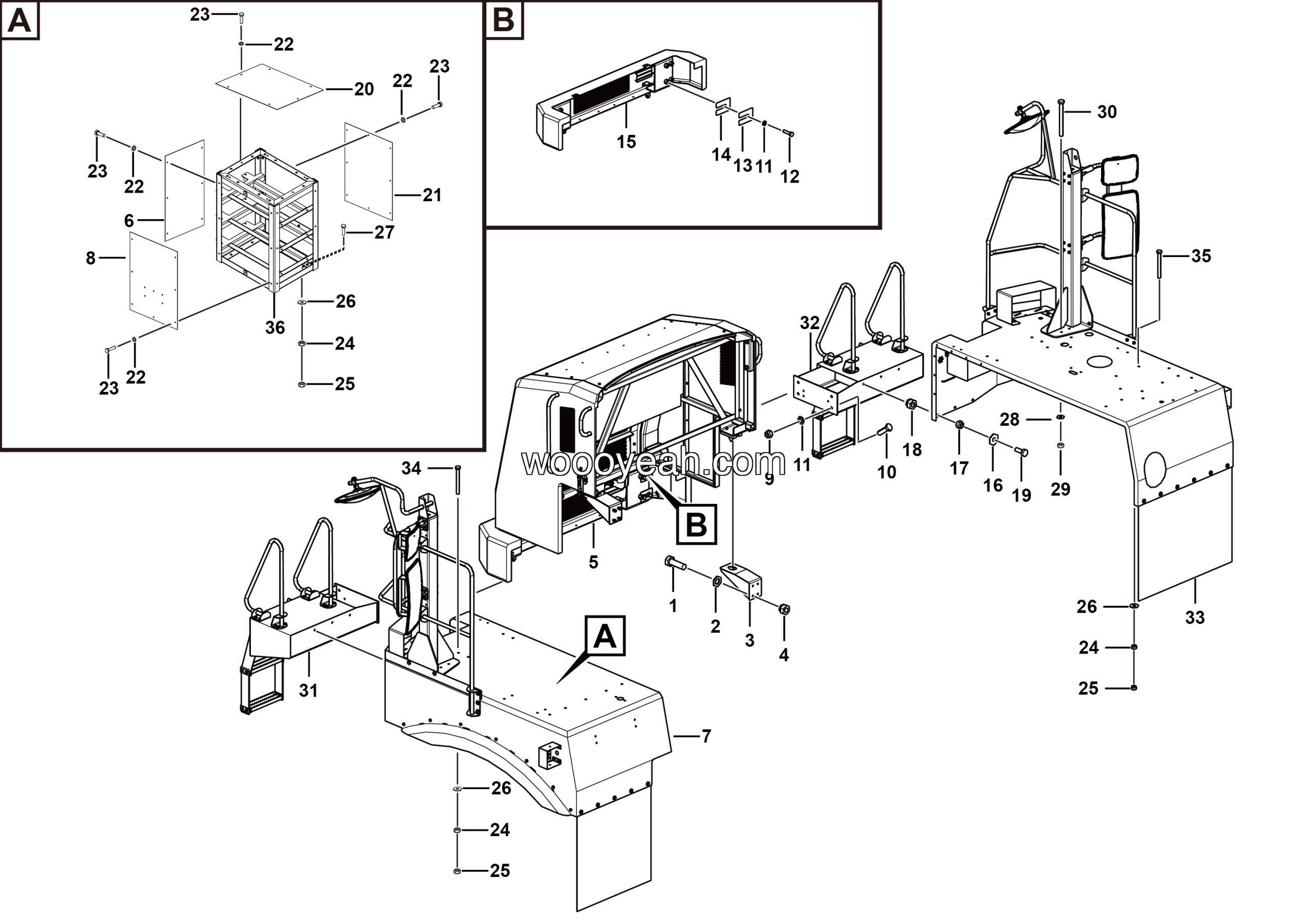LGMG Off-Highway Dump Truck 2022 - Covering assy - L3601-2736014116.S1A