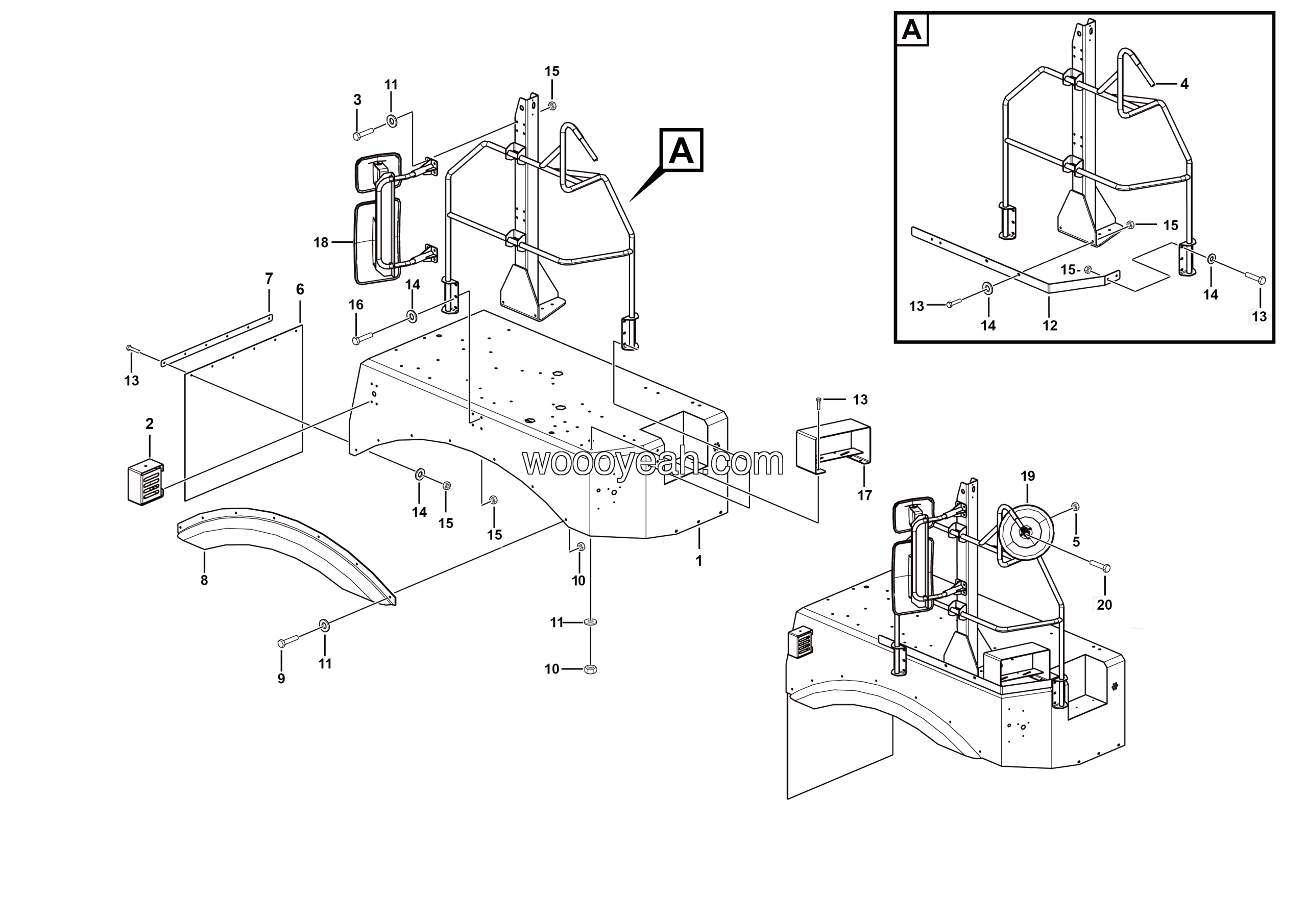 LGMG Off-Highway Dump Truck 2022 - Right platform assy - L3601-2736014669