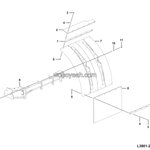 LGMG Off-Highway Dump Truck 2023 - Mudguard tile assy（RH） - L3601-2736015345.S1A