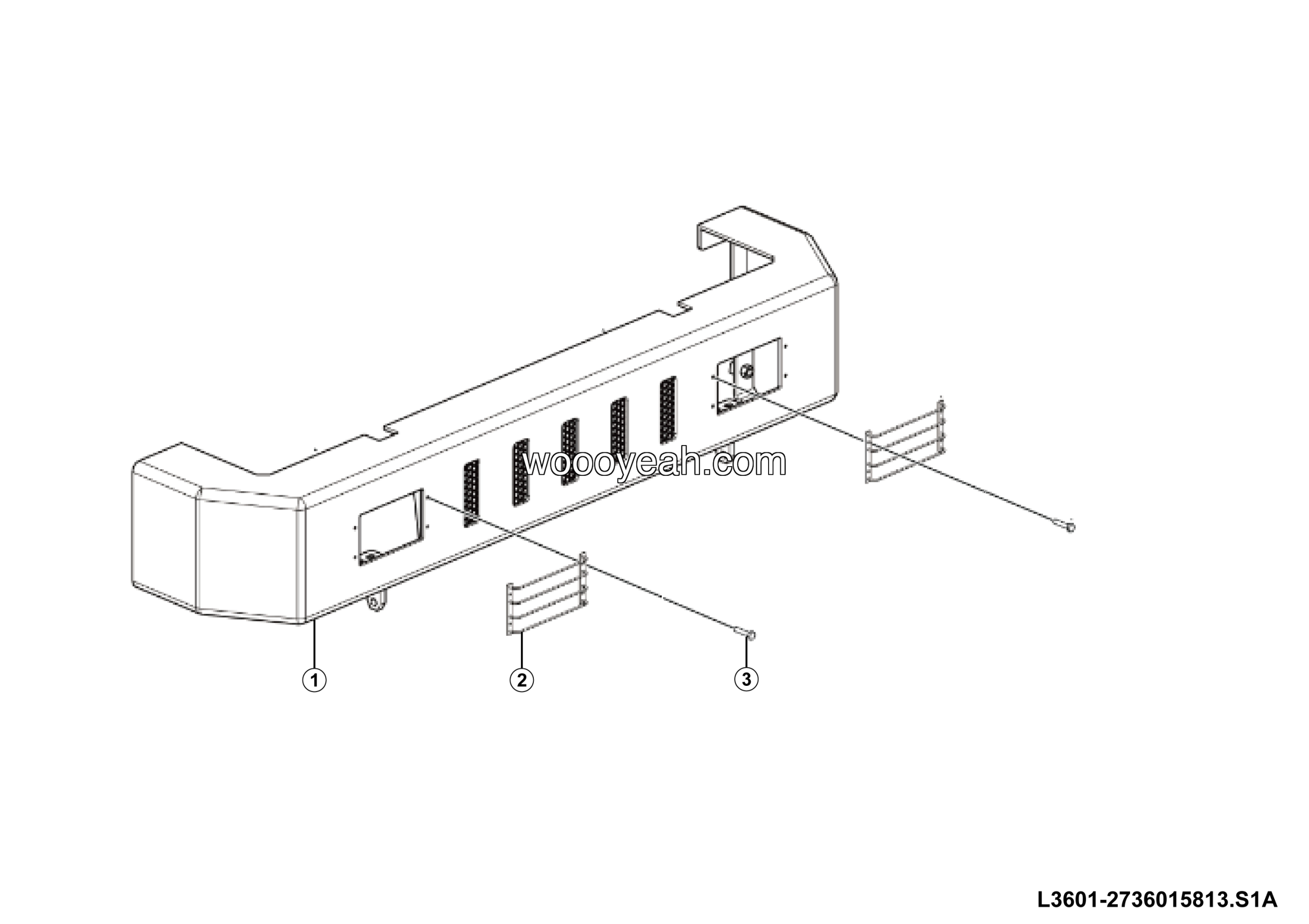 LGMG Off-Highway Dump Truck 2024 - Bumper assy - L3601-2736015813.S1A
