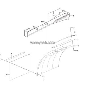 LGMG Off-Highway Dump Truck 2023 - Right mudguard tile assembly - L3601-2736015848.S1B