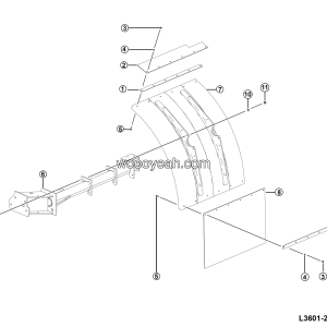 LGMG Off-Highway Dump Truck 2024 - Right mudflap assy - L3601-2736016568