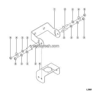 LGMG Off-Highway Dump Truck 2023 - Rearview system camera bracket assy - L3601-2736017072