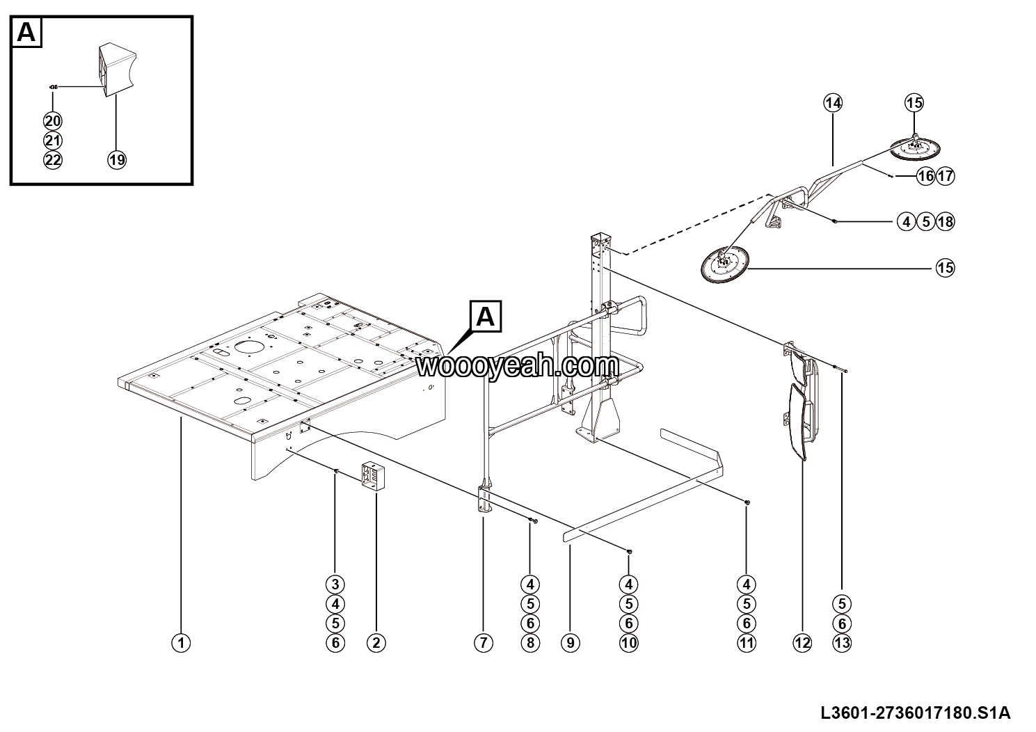 LGMG Off-Highway Dump Truck 2023 - RH platform assy - L3601-2736017180.S1A