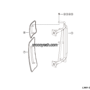 LGMG Off-Highway Dump Truck 2023 - LH rearview mirror assy - L3601-2736017844.S1A