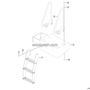LGMG CMT66 2025 - LH ladder assy - L3601-2736018414.S1A