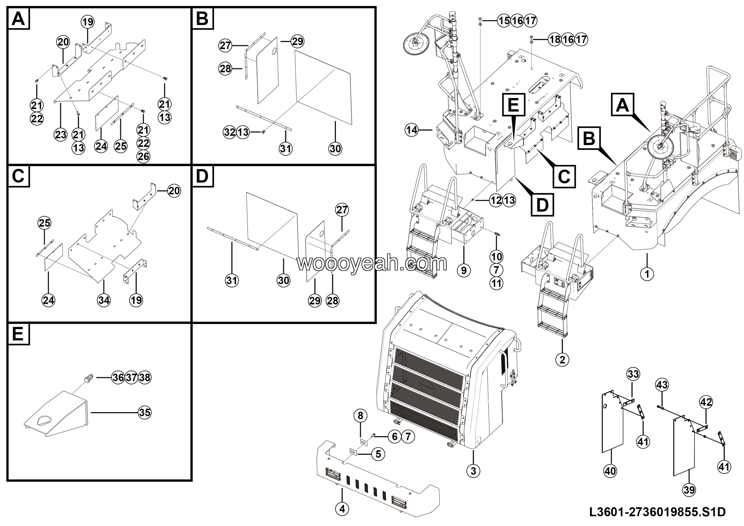 LGMG Off-Highway Dump Truck 2024 - Covering assy - L3601-2736019855.S1D