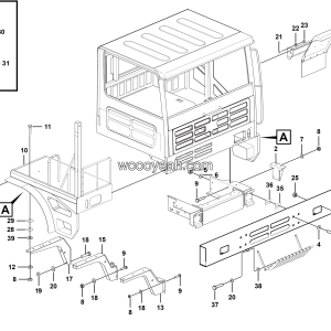 LGMG MT86H Mine Truck - Covering assy - L3602-2736010977