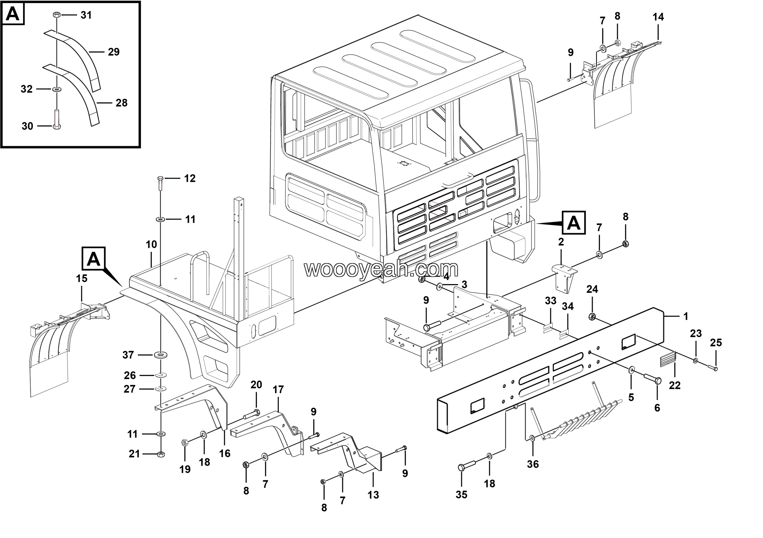 LGMG Off-Highway Dump Truck 2023 - Covering assy - L3602-2736015472