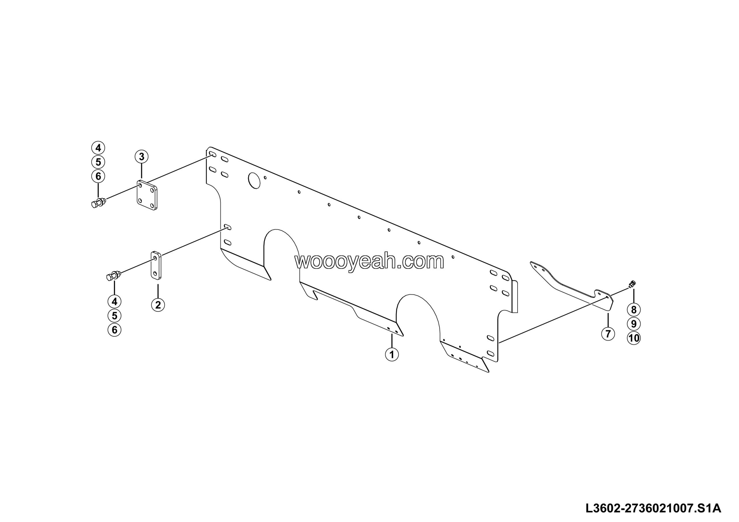 LGMG CMT106 2025 - Engine rr baffle assy (opt) - L3602-2736021007.S1A
