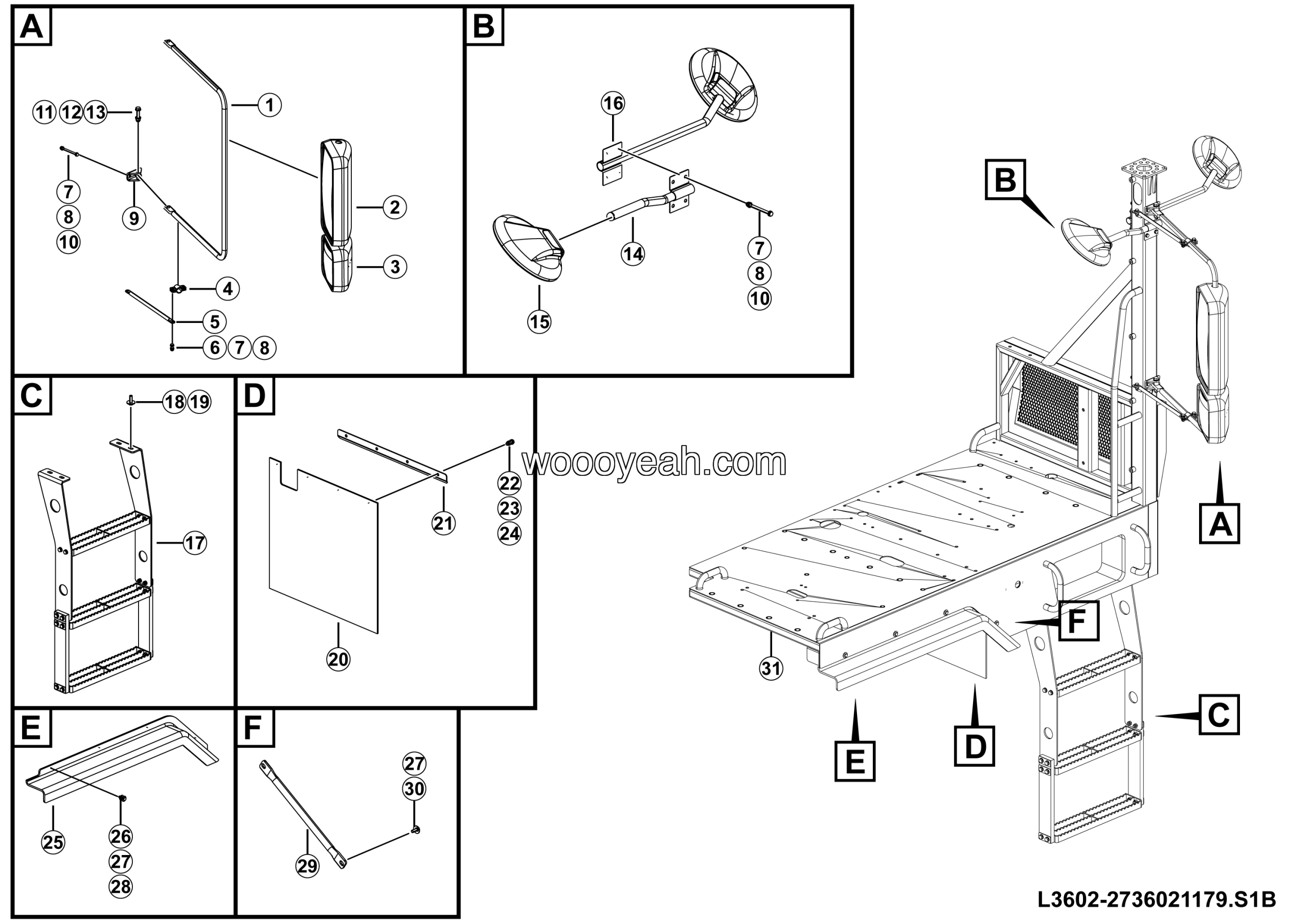 LGMG Off-Highway Dump Truck 2024 - Rh walkway assy - L3602-2736021179.S1B