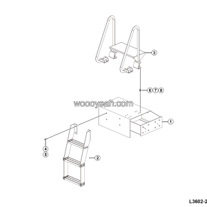 LGMG CMT96A 2025 - Rh ladder assy - L3602-2736021491.S1A
