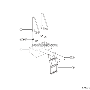 LGMG Road Sprinkler 2026 - Rh ladder assy - L3602-2736021897.S1A