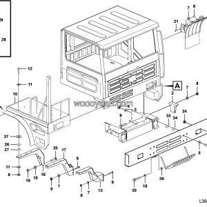 LGMG Off-Highway Dump Truck 2020 - Covering assy - L3603-2736010662