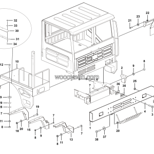 LGMG MT86D Mine Truck - Covering assy - L3606-2736010567
