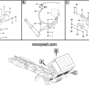 LGMG Mine Truck Mine Truck - Cab  fliping hydraulic assembly - L4100-2741010011