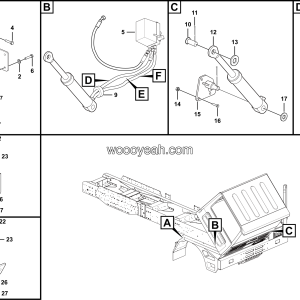 LGMG Off-Highway Dump Truck 2021 - Cab fliping hydraulic assy - L4101-2741010010