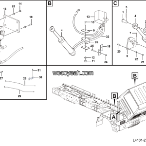 LGMG Off-Highway Dump Truck 2022 - Cab fliping hydraulic assy - L4101-2741010210.S1A