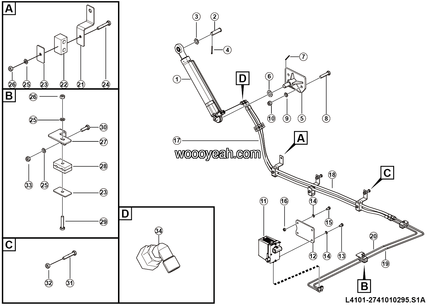LGMG Off-Highway Dump Truck 2024 - Cab tipping assy - L4101-2741010295.S1A