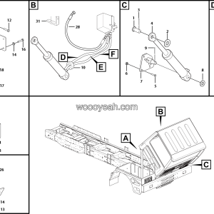 LGMG Off-Highway Dump Truck 2023 - Cab fliping hydraulic assy - L4102-2741010146