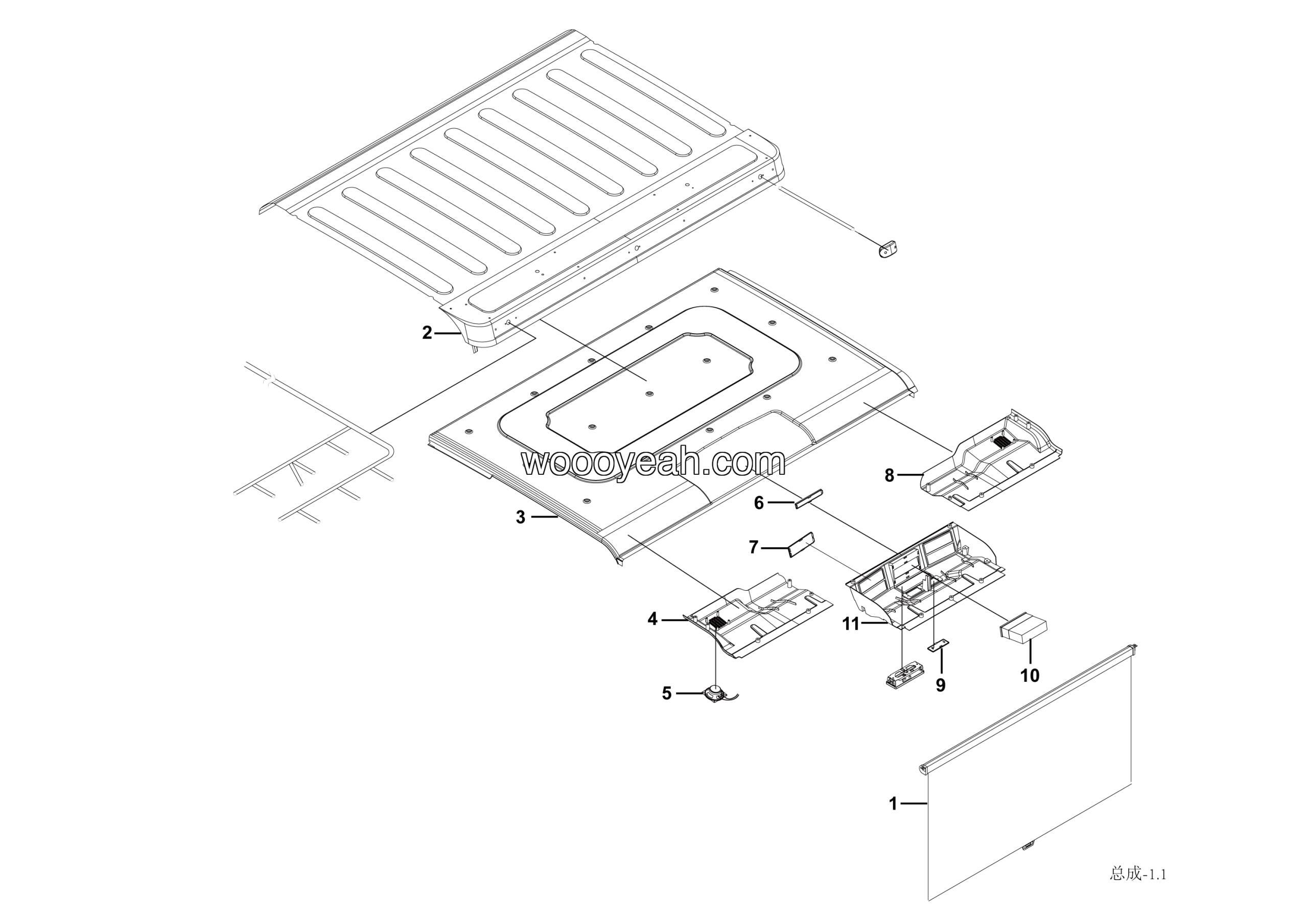 LGMG Mine Truck Mine Truck - Canopy assembly WSY33002550060 - L5-4190001430001