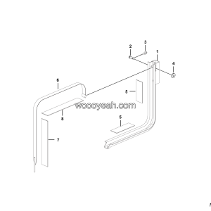 LGMG MT86H Mine Truck - Tank bracket assy - M1600-2716010890