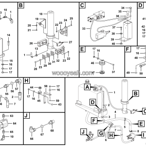LGMG MT76 Mine Truck - Hydraulic lifting assembly - M1600-2716010918