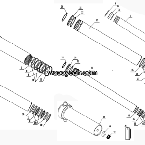 LGMG Off-Highway Dump Truck 2023 - Lifting cylinder assy 4TG-FV180*4750ZZ-A - M1600-4120001750