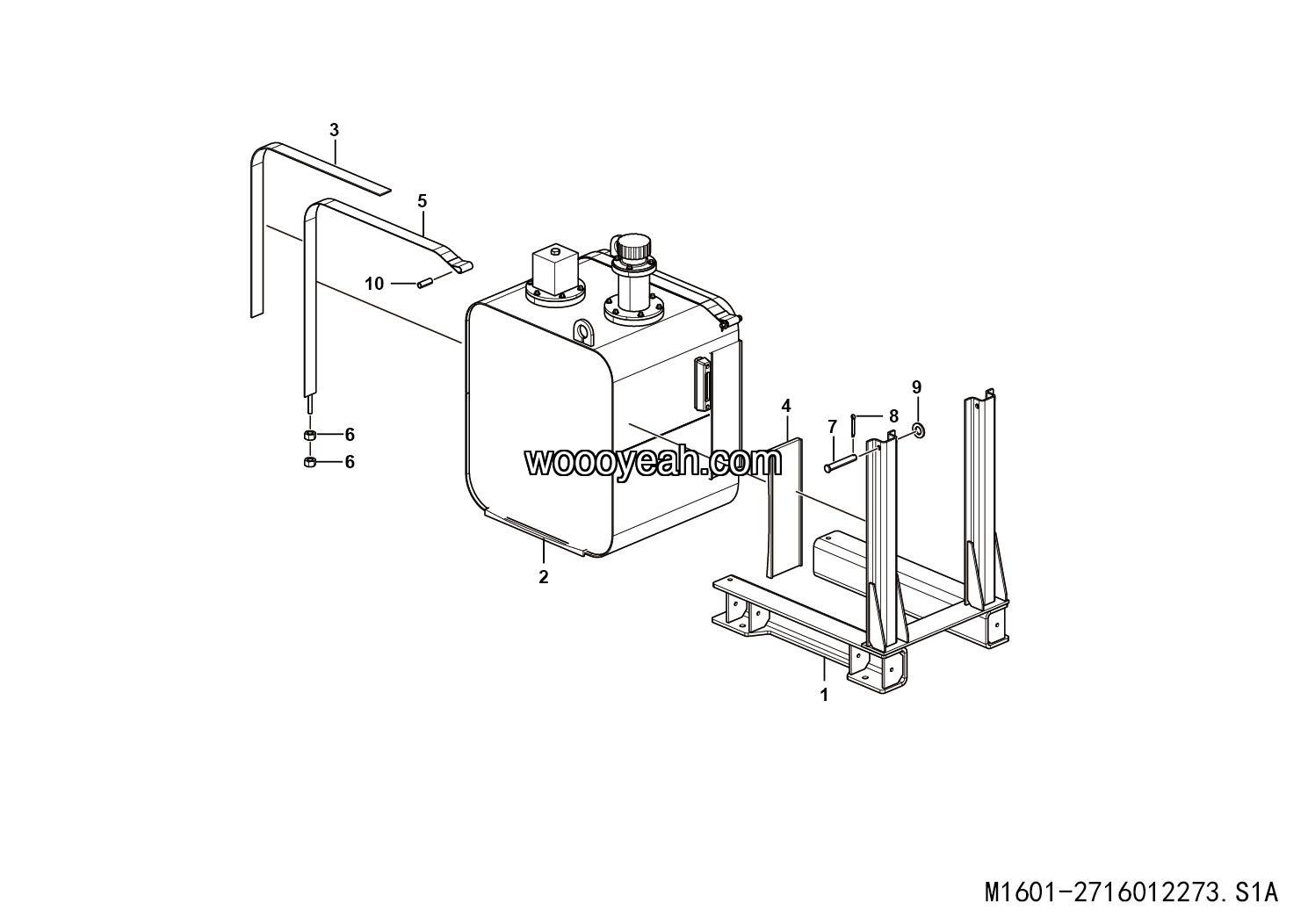 LGMG Off-Highway Dump Truck 2022 - ASM-Hydraulic tank installation assy - M1601-2716012273.S1A
