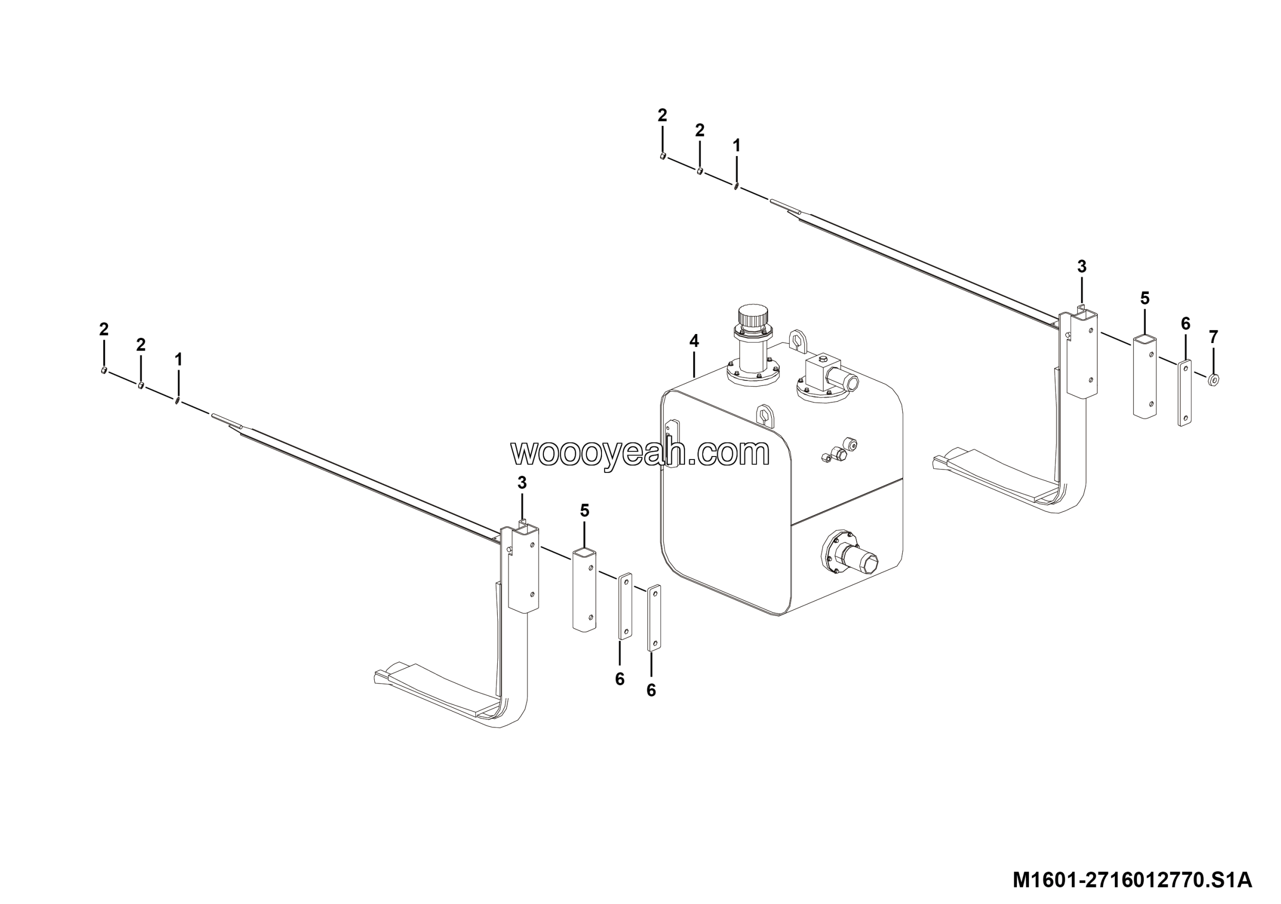 LGMG Off-Highway Dump Truck 2022 - ASM-Hydraulic tank installation assy - M1601-2716012770.S1A