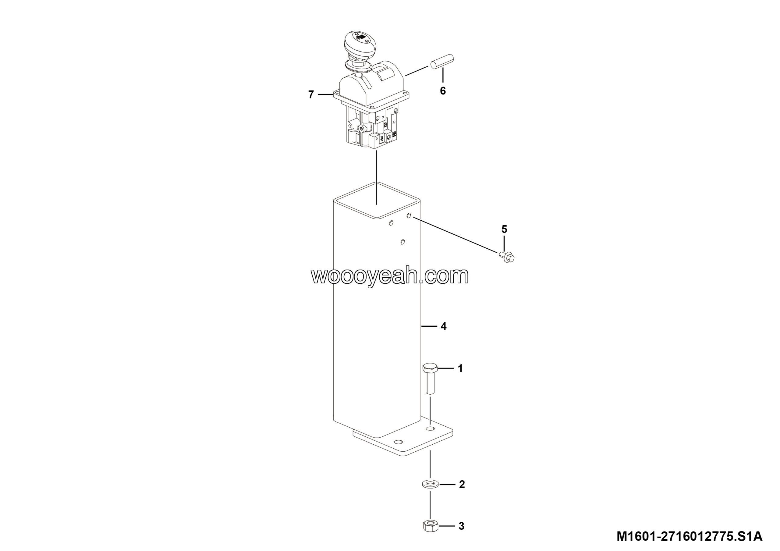 LGMG Off-Highway Dump Truck 2024 - ASM-lift bracket installation assy - M1601-2716012775.S1A