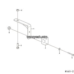 LGMG Off-Highway Dump Truck 2022 - ASM-Fixed bracket mounting assy - M1601-2716012869.S1A