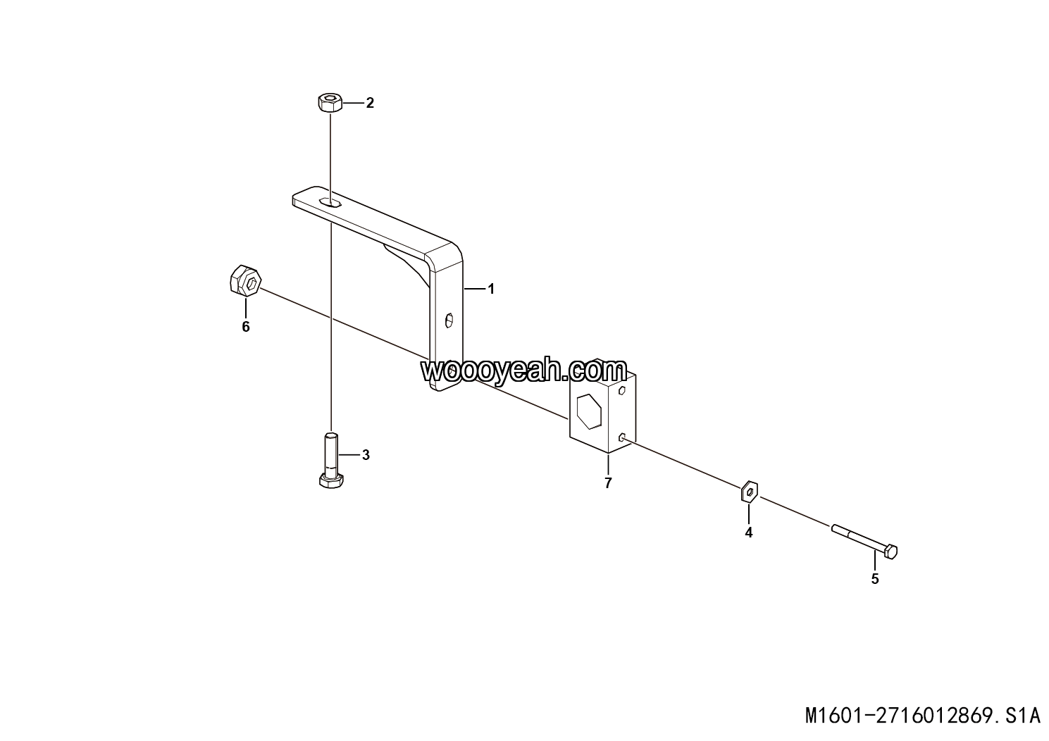 LGMG Off-Highway Dump Truck 2022 - ASM-Fixed bracket mounting assy - M1601-2716012869.S1A