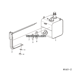 LGMG Off-Highway Dump Truck 2022 - ASM-Hydraulic oil tank mounting assy（221L） - M1601-2716012871.S1A