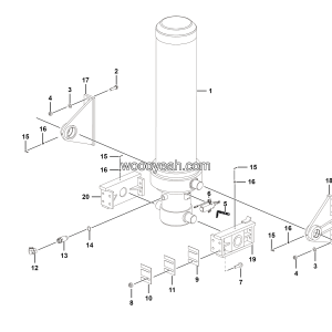 LGMG Off-Highway Dump Truck 2024 - ASM-196 Super cylinder assy(Red) - M1601-2716013020-G1
