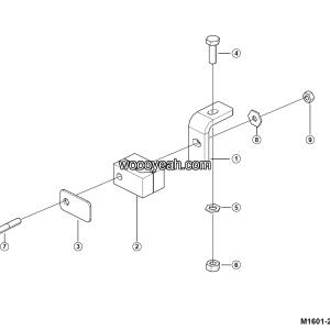 LGMG Off-Highway Dump Truck 2024 - Priority valve steel pipe fixing support - M1601-2716013360.S1C