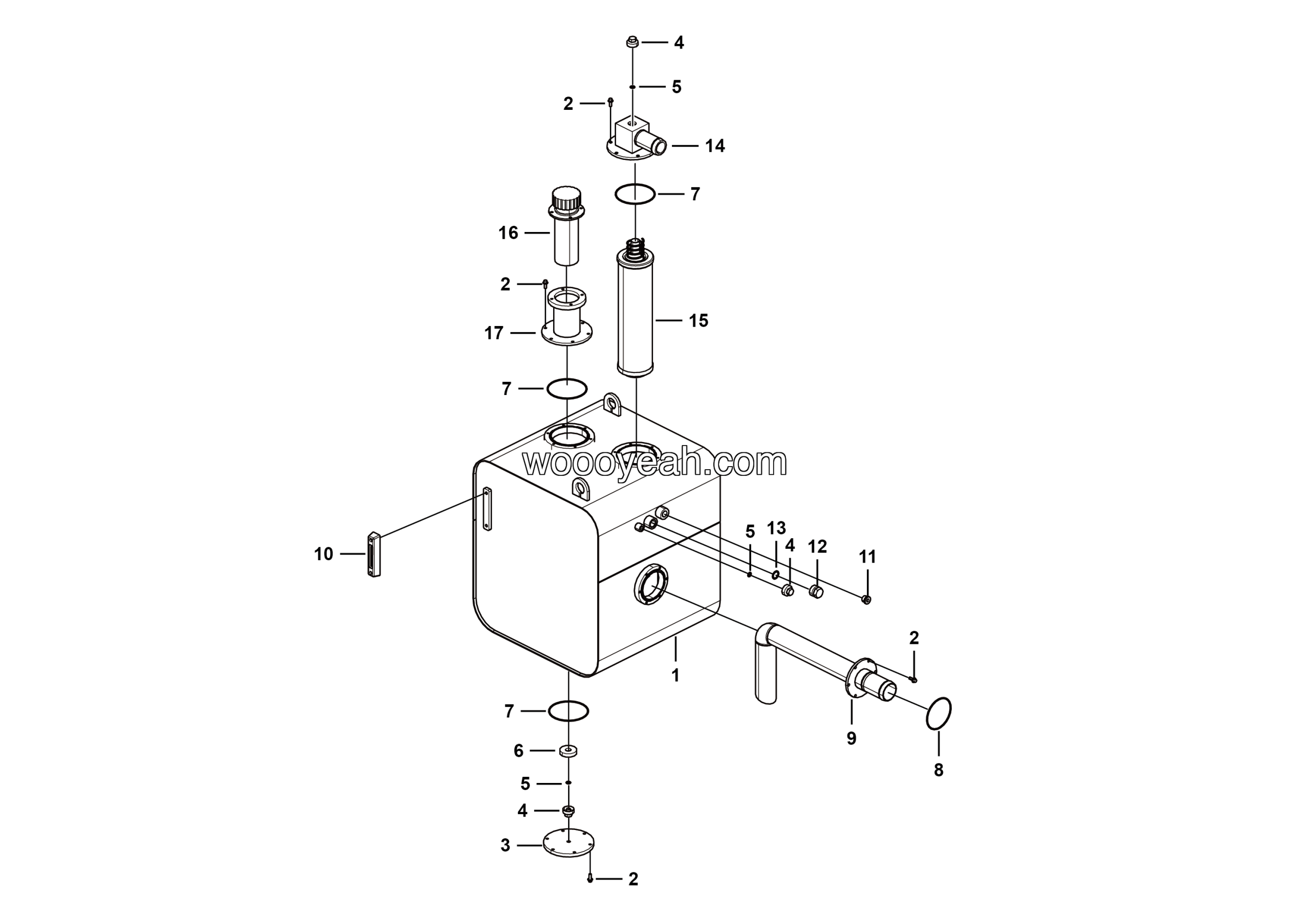 LGMG Off-Highway Dump Truck 2024 - Hydraulic oil tank - M1601-2716013381.S1A