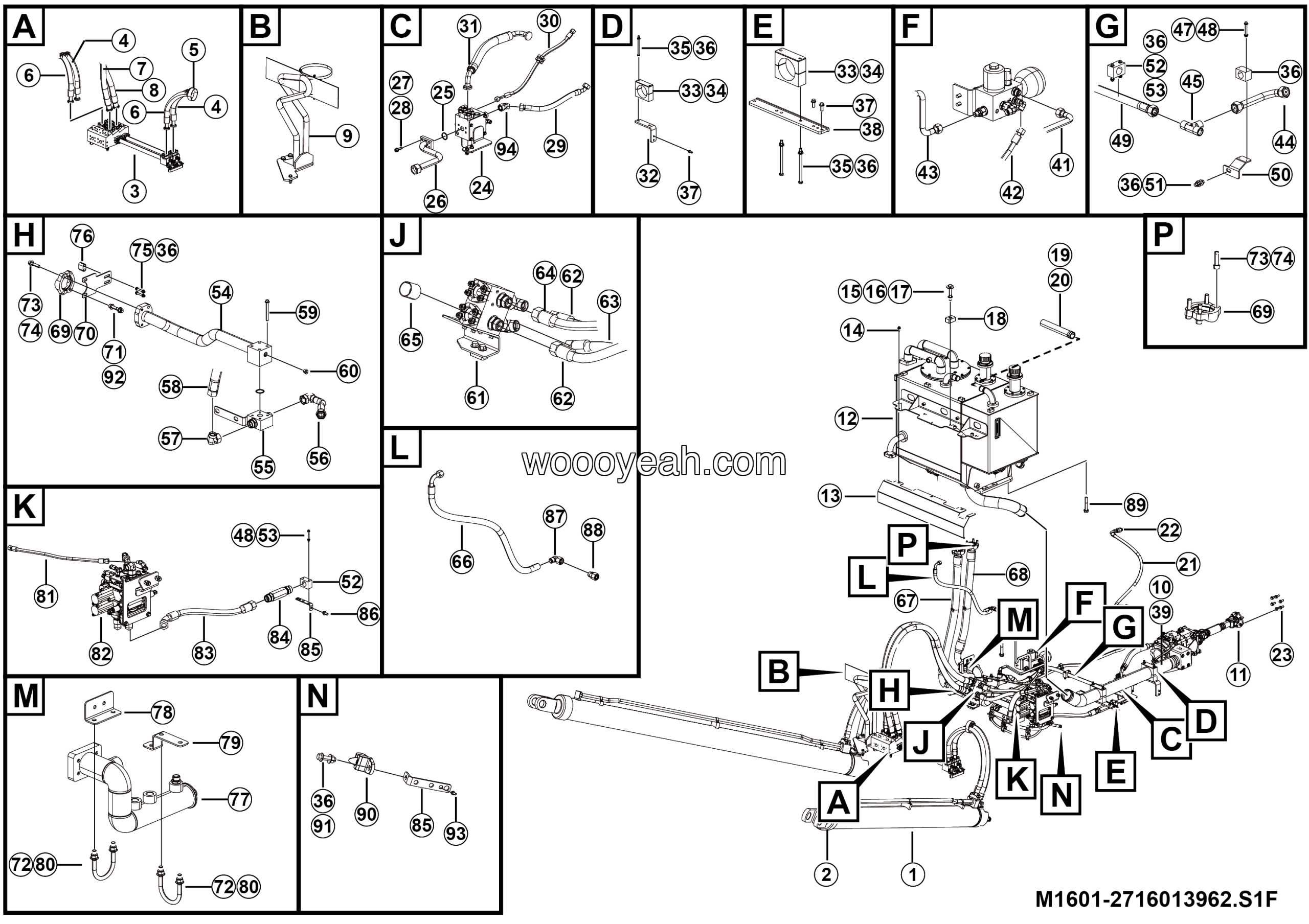 LGMG AT40 2025 - Hyd hoist assy - M1601-2716013962.S1F
