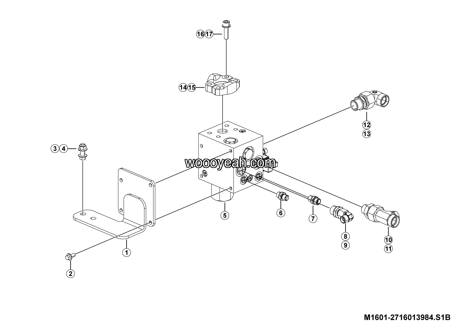 LGMG AT40 2025 - Diversion cartridge block assembly - M1601-2716013984.S1B