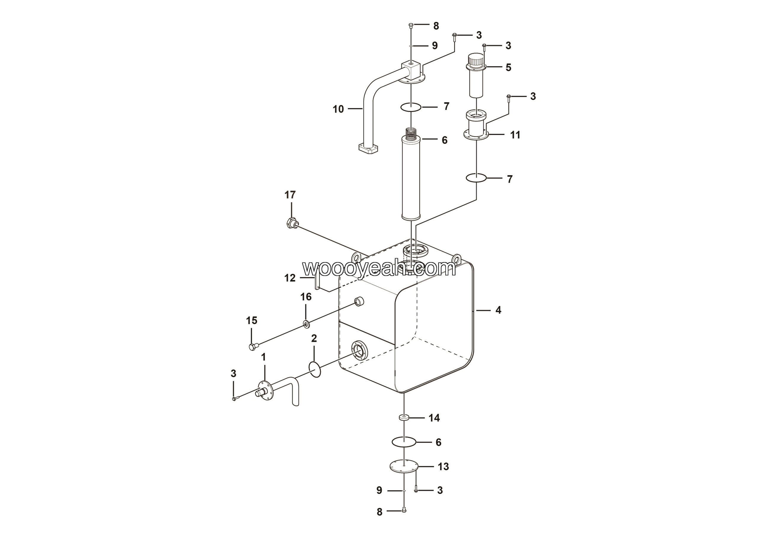 LGMG Off-Highway Dump Truck 2024 - Hydraulic oil tank assy - M1602-2716011319