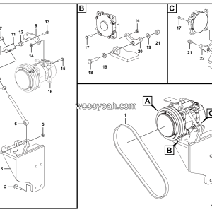 LGMG Off-Highway Dump Truck 2022 - Compressor mounting assy - N2100-2721010334