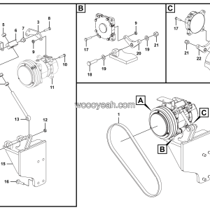 LGMG Off-Highway Dump Truck 2023 - Installation assy of air compressor - N2100-2721010428