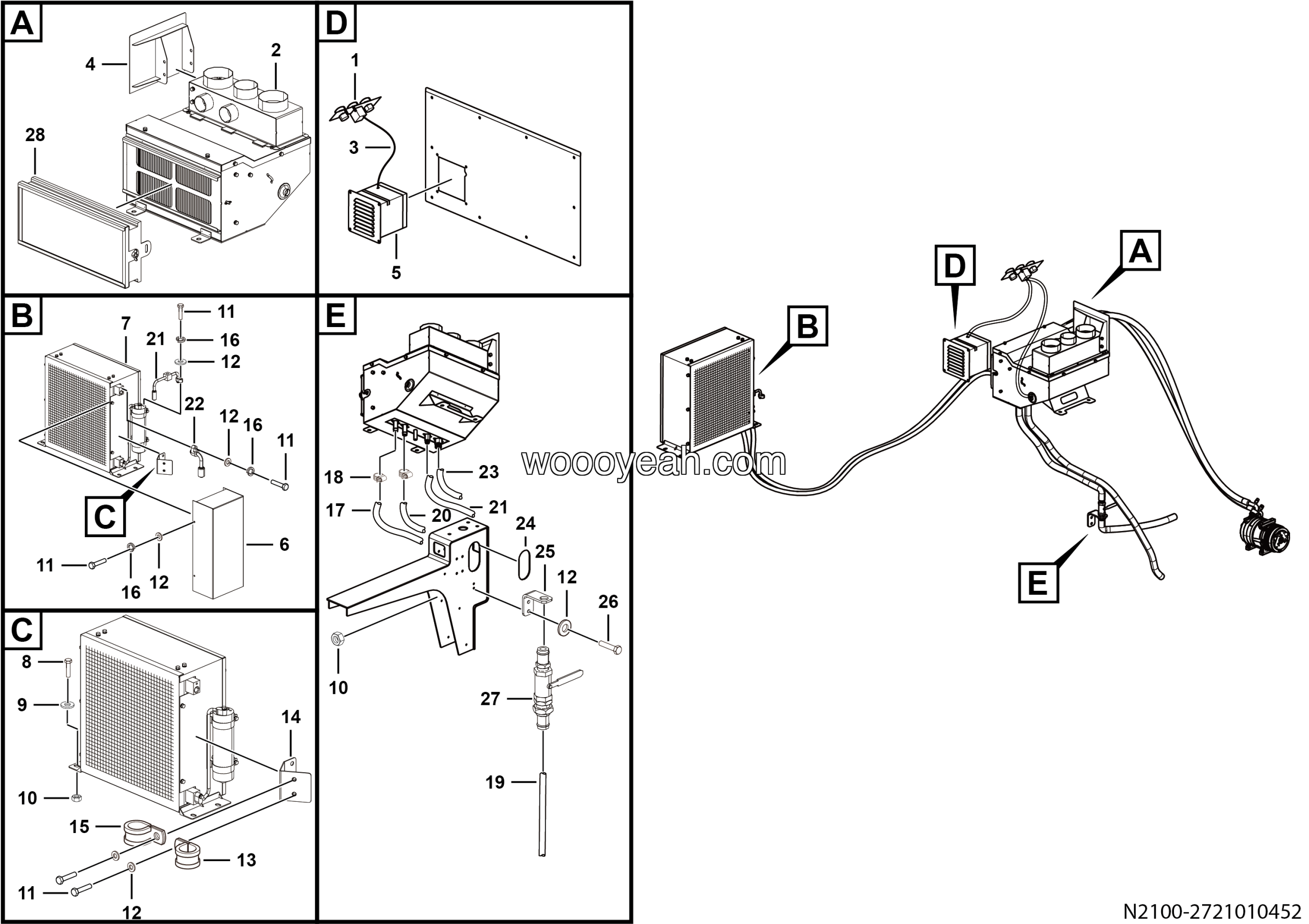 LGMG Off-Highway Dump Truck 2020 - Air conditioner assy - N2100-2721010452