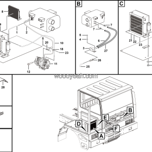 LGMG MT95H Mine Truck - Air conditioner assembly - N2102-2721010424