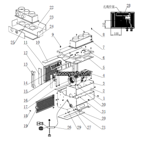 LGMG Off-Highway Dump Truck 2021 - Evaporator assy GKZ33-5.0M - N2102-4190002308