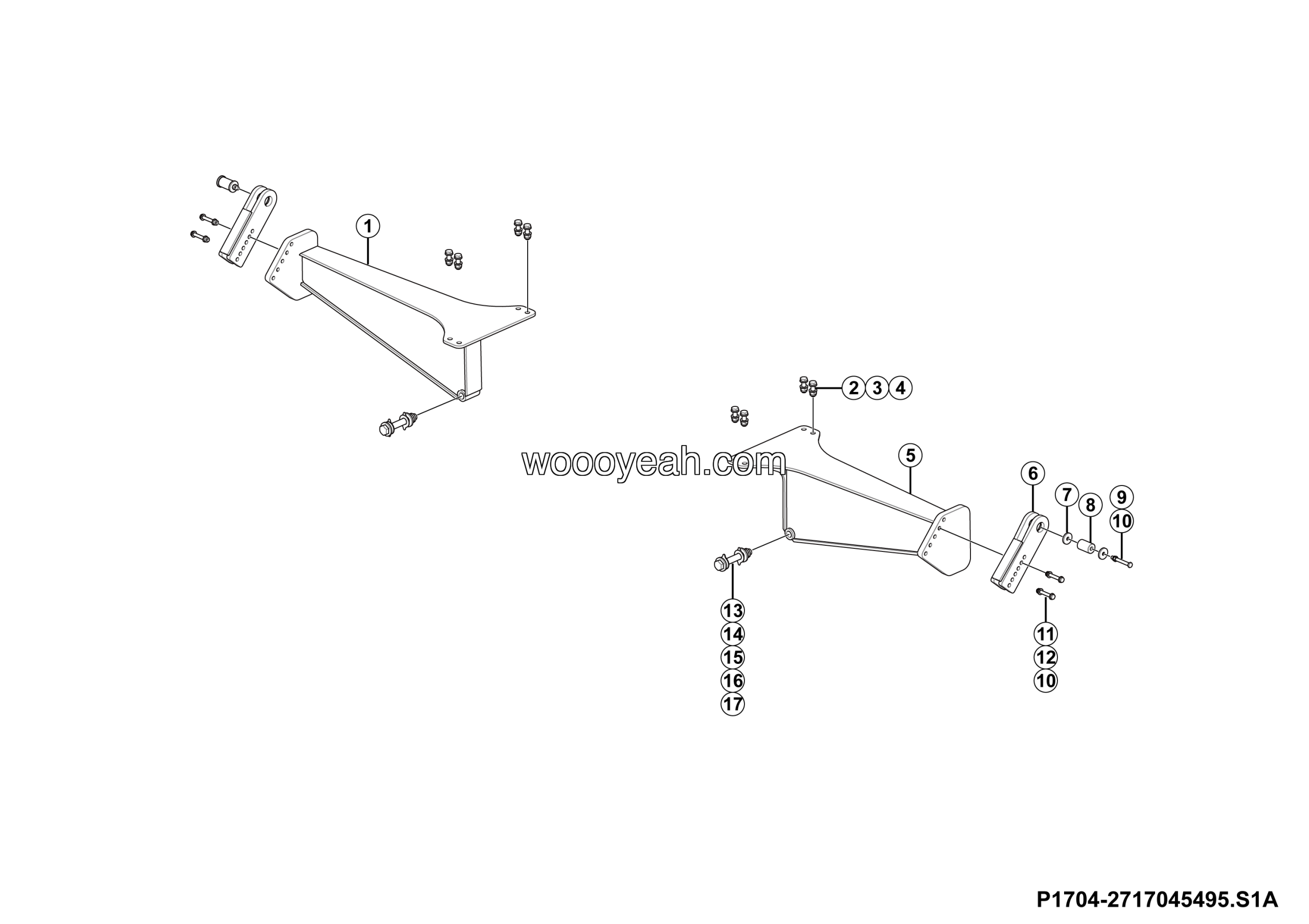 LGMG AT40 2025 - Steel cable bracket installation - P1704-2717045495.S1A